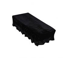 Pleuche Staubdicht Tuch Abdeckung Cover für Klavierbank Pianobank, Auswahl - Schwarz 1-Sitzer