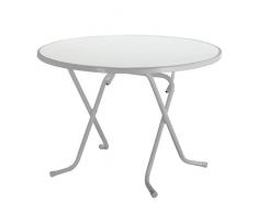 BEST 26521085 Scherenklapptisch Primo rund, Durchmesser 100 cm, silber