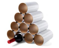 corpus delicti :: Weinheim - Flaschenregal - Weinregal aus Hartpapier - Basisversion für bis zu 19 Flaschen - erweiterbar (10 Hülsen weiß) (76.1w)