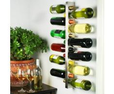 drinkstuff Weinregal, Wandbefestigung, für 12 Flaschen, horizontale Aufbewahrung