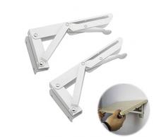 2 Stk. Klappbare Regalhalterungen - Hochleistungsklappbare Regalhalterung Aus Metall FüR TischbäNke, Regalscharnier Zur Wandmontage Platzsparende Diy-Halterung, Maximale Belastung: 100 Kg