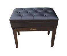 Klavierbank Klavierhocker Pianobank in schwarz mit Notenfach