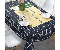 SAsagi Gedruckt Baumwolle Leinen Tischdecke,wasserdicht Eisen-Nachweis Rechteckiger Tisch Decken Esstisch Tee Tisch Lesen Tabelle Picknick Tisch Protector-h 140x220cm(55x87inch)