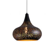 lamp Innenbeleuchtung Deckenlüster, Industriewind Einzelkopf durchbrochenes Licht Bartheke Schmiedeeisen Retro Restaurantkronleuchter Deckenleuchte