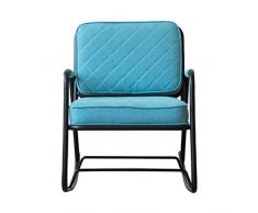 WPOV-A Schaukelstuhl Terrace, gepolsterter Sessel aus Schmiedeeisen - Blau 1126-YY