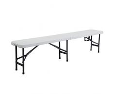 COSTWAY Campingbank Partybank Klappbank Faltbank Sitzbank Bierzeltbank Bierbank Kofferbank Gartenbank Sitzbank Outdoor Camping Bank 181x 31x44cm klappbar