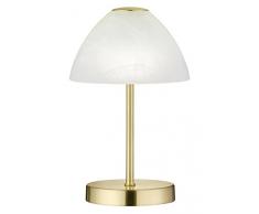 Trio Leuchten Modern Design Tischleuchte/Tischlampe/Lampe/Leuchte Gold/Messing dimmbar inkl. LED - Joya Touch-funktion Dimmer/Dimmbar/Innenbeleuchtung/Wohnzimmerlampe/Schlafzimmer Glas