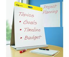 Post-it Super Sticky Meeting Chart Mobiles Tisch Flipchart mit integriertem Aufsteller - zusammenklappbar – 1x Flipchartblock weiß in 50,8 x 58,4 cm à 20 Blatt