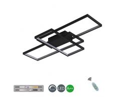 YANXY LED Deckenleuchte Wohnzimmer lampen Dimmbar Deckenlampe Hängeleuchte Modern Eckig Designer Fernbedienung Leuchen Metall Acryl Schirm Decke Wohnzimmerlampe Esszimmerlampe Esstischlampe Badlampe