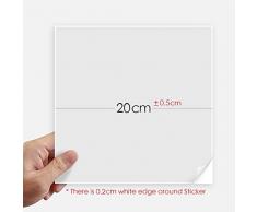 DIYthinker Käfig-Blumenregal Quadrataufkleber 20Cm Wand Koffer Laptop Motobike Aufkleber 4Pcs 20cm x 20cm Mehrfarbig