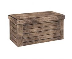 WOLTU® Sitzhocker mit Stauraum Sitzbank faltbar Truhen Aufbewahrungsbox, Deckel abnehmbar, Gepolsterte Sitzfläche aus Stoffbezug, belastbar bis 150KG, 76x37,5x38cm(LxBxH), SH23dc
