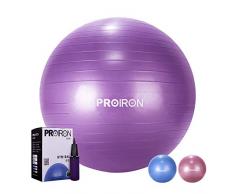 PROIRON Gymnastikball Sitzball Pezziball 65cm Lila mit Ballpumpe