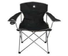 10T Quickfold Easy XL Campingstuhl robuster Klappstuhl mit Getränkehalter faltbarer Gartenstuhl mit Armlehnen bequemer Angelstuhl inkl. Packsack