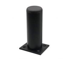 Möbelbein 6/12/18/30 cm verstellbar Home Sofa Aluminium-Legierung TV Bett Starke Lager Schrank Hotel Gewinde Theke Frühstück Bar Tisch (6 cm Silber), Nicht Null, Schwarz, 6cm