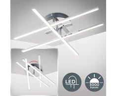 LED Deckenleuchte I 3 flammig I moderne Deckenlampe I inkl. 12,5W 1150lm LED Platine I 3000K warmweiß I Chrom I IP20