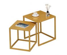 LAMXF Moderne Metall Satztische für Wohnzimmer, Teetisch/Sofatische/Kaffeetisch/Säulentische