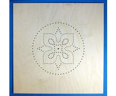 Sitzfläche Sitzplatte Stuhlplatte Blume Jugendstil Stuhl gelocht gebohrt Bugholz