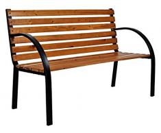 MT MALATEC Gartenbank Parkbank Gartenmöbel Stahlrahmen Holzbank Sitzbank 9807, Muster:Betty