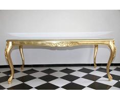 Casa Padrino Barock Esstisch Gold 200 cm x 100 cm - Esszimmer Tisch - Made in Italy - Luxury Collection