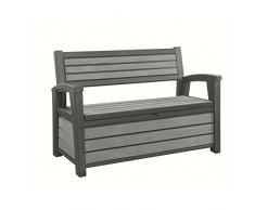 Keter Gartenbank und Kissenbox Hudson, Graphit, 227L