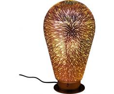 Kare Design Tischleuchte Firework Bulb, Moderne, große Tischlampe, Nachttischlampe, Lampe, Leuchte für den Tisch oder die Kommode, (H/B/T) 40x24x24cm
