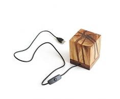 CuiXiang Kreative Holzlampe, USB-betrieben, langlebig, leicht und umweltfreundlich, einfach zu bedienen, spart Strom, elegant, für Arbeitszimmer und Schlafsaal verwendet