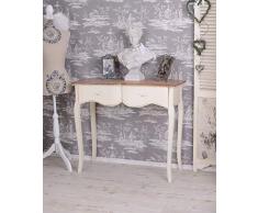 Konsole, Konsolentisch, Schreibtisch, Tisch, Wandkonsole im angesagten Shabby-Chic-Stil in vespielter Optik aus Holz gefertigt - Palazzo Exclusive