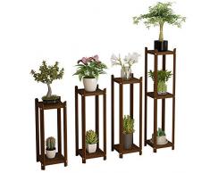 Blumentopfständer Hoch- Blumenständer 3-stufiger freistehender Pflanzenständer Pflanzenständer Pflanzregale Lagerregal Außengarten im Innenbereich (Größe: 28 cm x 80 cm)