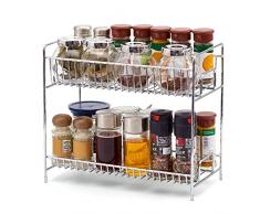 EZOWare Gewürzregal, Gewürzregal Küche mit 2 Entagen