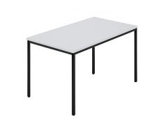 Rechtecktisch, Vierkantrohr, 1200 x 800 mm grau / anthrazit - Aufenthaltsraum Aufenthaltsräume Besprechungstisch Besprechungstische Besuchertisch Besuchertische Kantinenmöbel Kantinentisch Kantinentische Konferenztisch Konferenztische Mehrzwecktisch