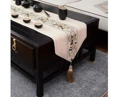 Branfan Neue Chinesische Zen tischläufer modernen minimalistischen esstisch Tee tischwäsche Lange tischdecke Chinesischen Stil Tee Tisch tischdecke -4_35x120 cm (geeignet für 60-70 cm Tisch)