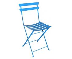 talenti Metall Garten Klappstuhl Gartenstuhl Garten Bistrostuhl Biergarten Stuhl blau