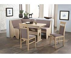 Eckbankgruppe Rumba inkl Wangentisch Eiche Sonoma/Greige