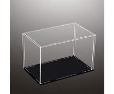 JERPOZ Acryl Vitrine, Thekenvitrine, Staubdicht Aufbewahrungsbox Würfel Vitrine 33 Cm × 25 Cm × 25 Cm Acrylschachtel