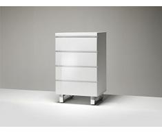 Beauty.Scouts Kommode Bel Air, Schrank, Sideboard, Regal, Konsole, Wohnzimmerschrank, Esszimmerschrank, Esszimmer, Wohnzimmer, Aufbewahrung, Hochglanz weiss, 56x93x42 cm