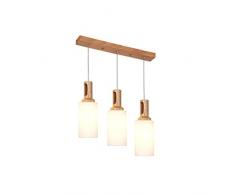 GUO - Nordic Restaurant Kronleuchter Creative Creative Bar Zähler Holzleuchten Runde drei Esszimmer Bar Cafe Japanese Lights