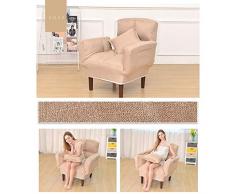 Oevina Sonnenliege Verstellbarer bequemer Bodenstuhl Tuchkunst Klappstuhl Balkon Wohnzimmer Lässig Lazy Chair Lehnstühle Stillstuhl (Color : Beige)