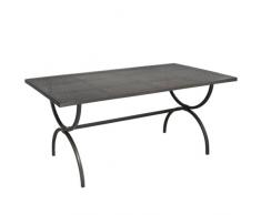 MBM 156135 Tisch Romeo, 160 x 90 x 73 cm, Eisengestell Plattenfarbe marone antik