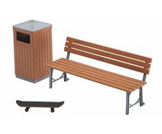 Hasegawa FA10 1/12 Parkbank und Müllbehälter