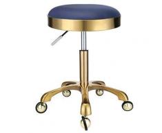 StAuoPK Hair Salon Edelstahl-Haar-Ausschnitt-Hocker, Hub- und Dreh Frisierstuhl, Aluminiumlegierung Horseshoe Round Chair,C