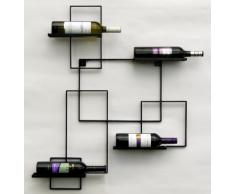 DanDiBo Weinregal Black Line Flaschenständer Metall 90 cm Flaschenhalter Wandregal