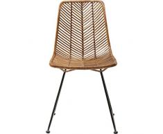 Stuhl Ko Lanta, moderner, bequemer Esszimmerstuhl im Rattan Design, braun (H/B/T) 85,7x44,5x54,6cm