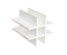 Ikea Kallax Expedit Regal Einsatz für 9 Flaschen (Fächer 10 x 10 cm) Flaschenregal Weinregal Wein u. Sektflaschen Aufbewahrung Weinflaschen Handtuchregal Physiotherapie 33,5 x 33,5 x 37 cm WEISS