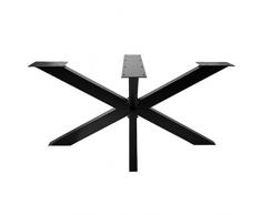TISCHGESTELL SPIDER | Natural Goods Berlin Design Kreuzgestell Schwerlast Tischkufen Stahl Tischbeine Metall | DIY Esstisch, Schreibtisch, Konferenztisch | einfache Montage (H71cm (Esstisch), Schwarz)