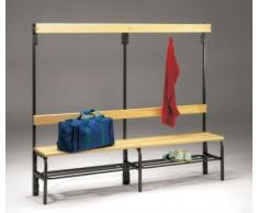 Sypro Wolf® Umkleidebank für Trockenräume mit Rückenlehne 2,00 m, Mit Schuhrost