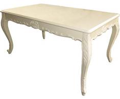 Casa Padrino Barock Esstisch Creme Hochglanz - Esszimmer Tisch - alle Grössen, Tisch Abmessungen:240 x 100 cm x H 82 cm