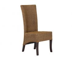 massivum Stuhl Adlan 44x102x55 cm Loom braun lackiert