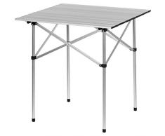 Maxstore Aluminium Campingtisch klappbar, Rolltisch 70x70x70 cm, Alu Klapptisch inkl. Tragetasche