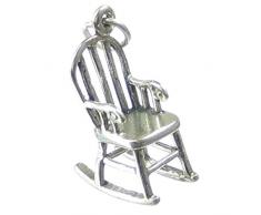 Schaukelstuhl Sterlingsilber Charm .925 x 1 Schaukelstühle Charms sslp1419