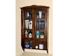 Massivholz Hängevitrine Hängeschrank kolonial Wohnzimmerschrank